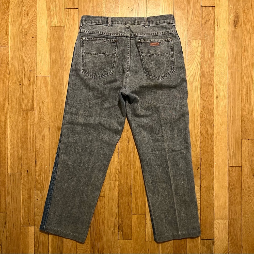 Vintage Cotler Made in USA Two Tone Blue Gray Jeans 30x26.5